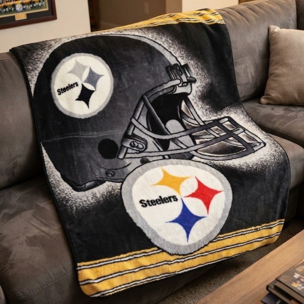 Pittsburgh Steelers NFL Plush Throw Blanket Fleece 56x44